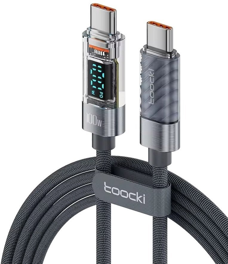 NoName Kabel USB-C do USB-C Toocki 100W PD z wyświetlaczem