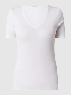 T-shirt z bawełny model ‘Cotton Seamless’ - Koszulki i topy damskie - miniaturka - grafika 1