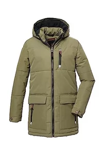 Killtec Chłopięca pikowana parka z kapturem/kurtka zimowa jest odporna na działanie wody KOW 135 BYS QLTD PRK, khaki, 176, 39877-000 - Kurtki i płaszcze dla chłopców - miniaturka - grafika 1