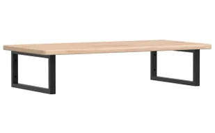 Naturalne półka drewno 100x50 uchwyty czarne R2-B58 - Półki łazienkowe Naturalne półka drewno 100x50 uchwyty czarne R2-B58 - Półki łazienkowe - miniaturka - grafika 1