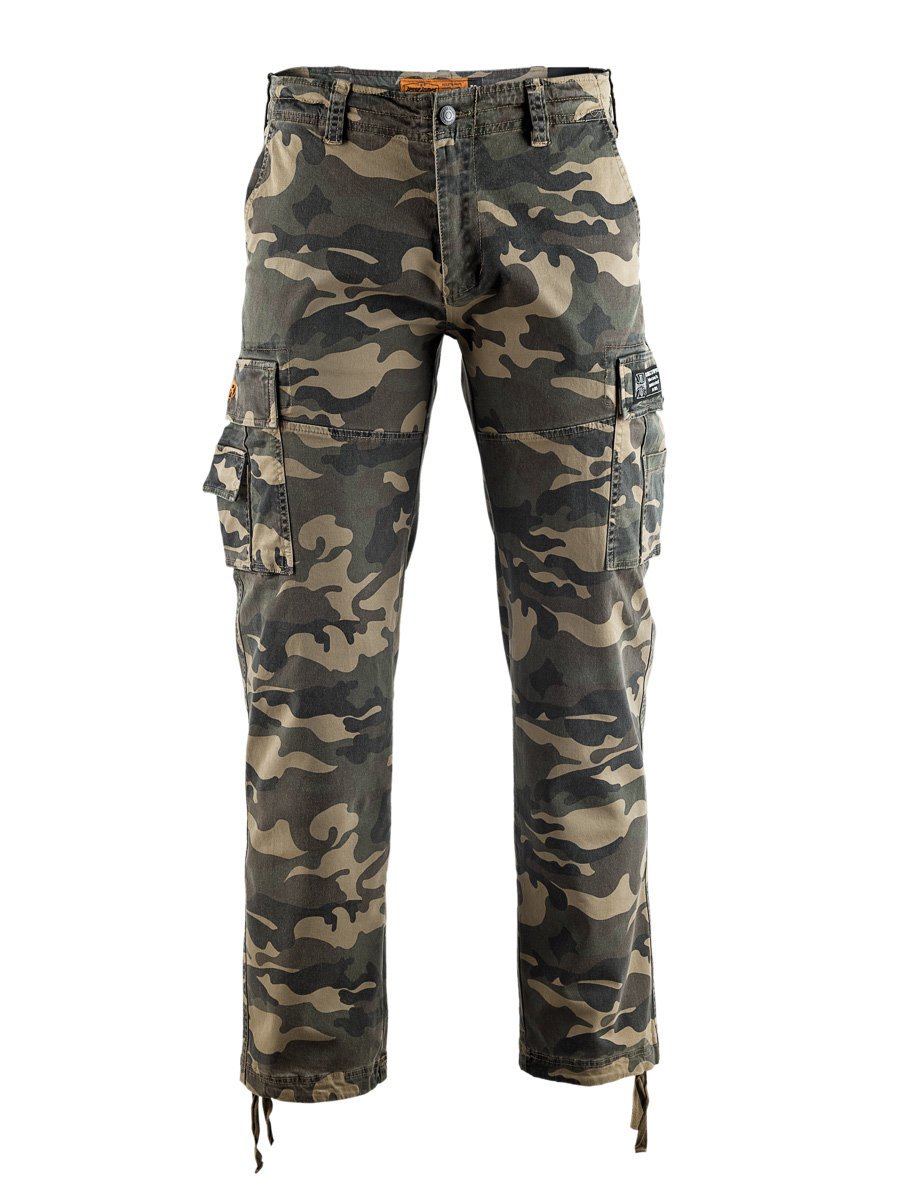 spodnie bojówki długie WEST COAST CHOPPERS - VINTAGE WOODLAND-XL