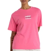 Koszulki sportowe damskie - Koszulka damska New Balance WT51541DAB - różowa - miniaturka - grafika 1