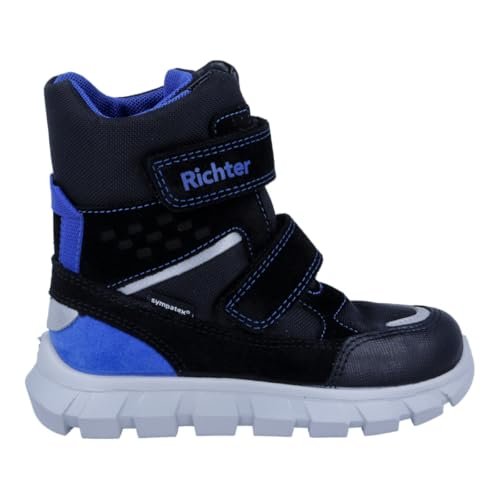 Richter Buty dziecięce Snow 2.0 Buty zimowe, czarne/Cobalt, 27 EU, Czarny kobaltowy, 27 EU