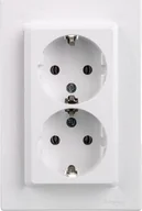 Gniazdka elektryczne - Schneider Electric Asfora Gniazdo podwójne z/u SCHUKO 2P+Z białe diy EPH9901121 - miniaturka - grafika 1