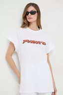 Koszulki sportowe damskie - Pinko t-shirt damski kolor biały - miniaturka - grafika 1