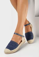 Espadryle damskie - Niebieskie Espadryle Laifa - miniaturka - grafika 1