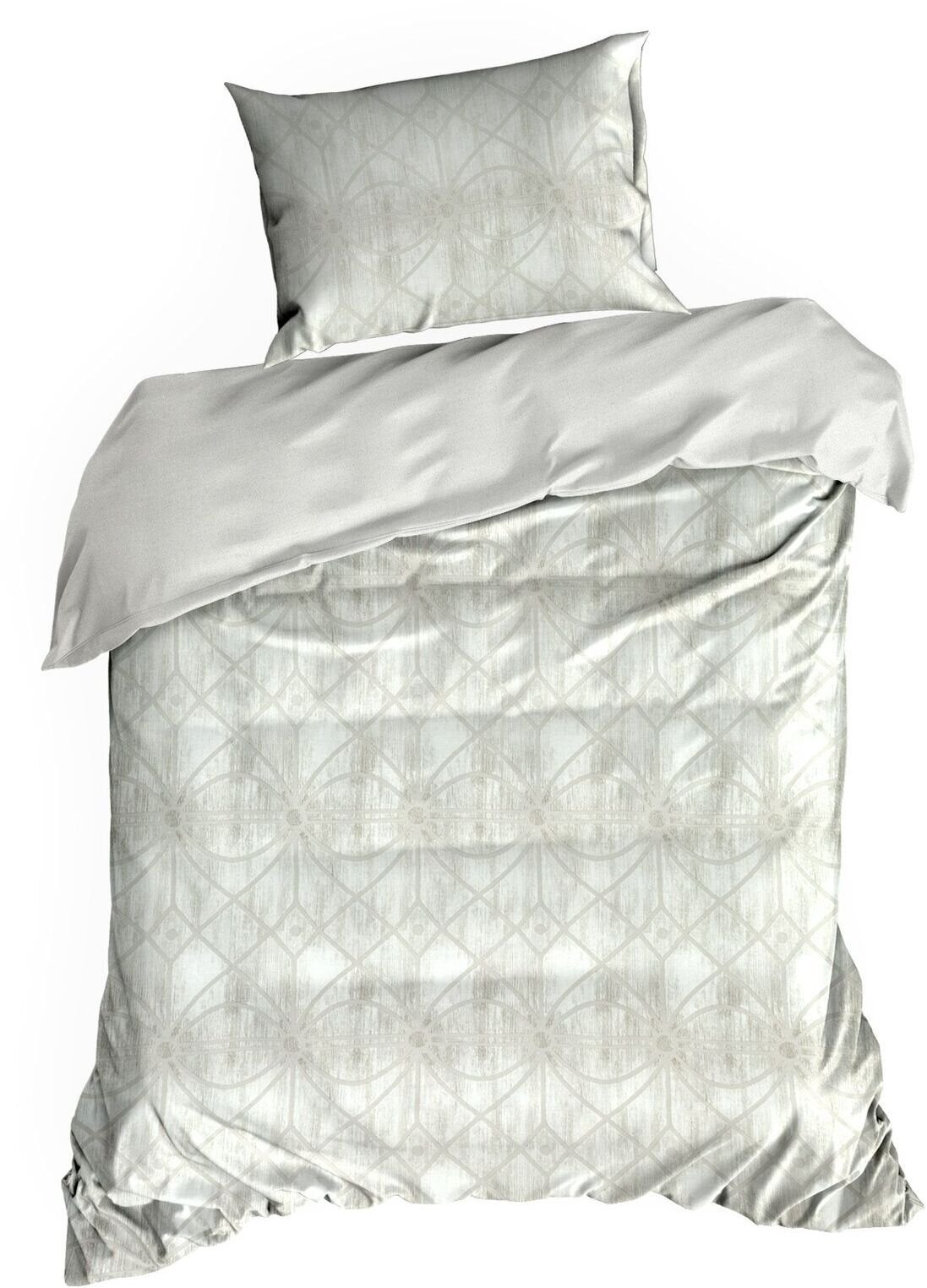 Eurofirany Pościel bawełniana 140x200 +70x80 ADELL ornamenty beżowa komplet