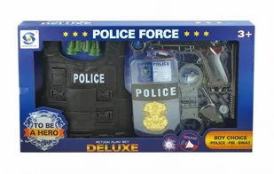 Zestaw Policjant Kamizelka Pistolet Kajdanki - Zabawki militarne - miniaturka - grafika 1