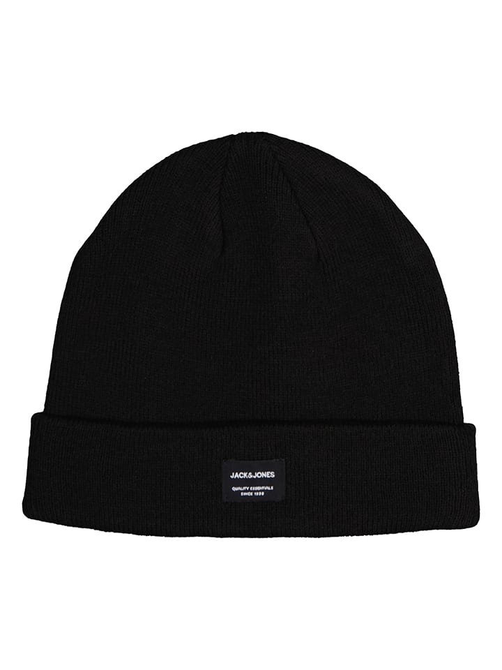 Jack & Jones Czapka w kolorze czarnym