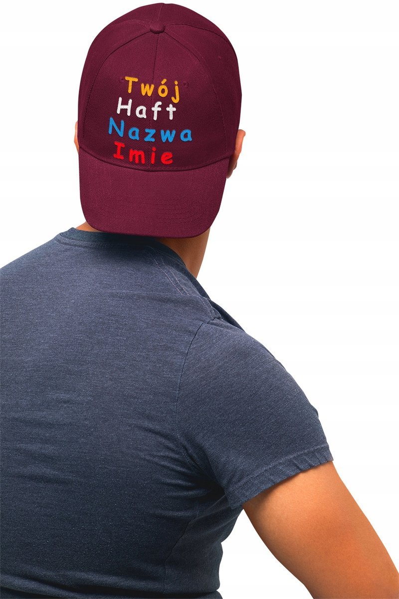 CZAPKA BEJSBOLÓWKA HAFT LOGO NAPISEM NADRUKIEM
