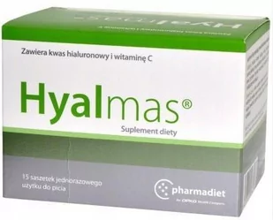 TRB CHEMEDICA POLAND SP. Z O.O. Hyalmas proszek z kwasem hialuronowym 200 mg i witaminą C 15 saszetek 4107651 - Leki przeciwbólowe TRB CHEMEDICA POLAND SP. Z O.O. Hyalmas proszek z kwasem hialuronowym 200 mg i witaminą C 15 saszetek 4107651 - Leki przeciwbólowe - miniaturka - grafika 1