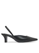 Czółenka - Calvin Klein Sandały Heel Mule Pump 50 - Lth HW0HW02551 Czarny - miniaturka - grafika 1