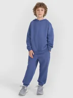Spodnie i spodenki dla chłopców - 4F Spodnie dresowe joggery chłopięce - niebieskie 122 (6-7 lat) - miniaturka - grafika 1