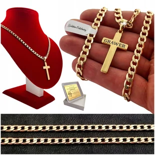 ZŁOTY ŁAŃCUSZEK PANCERKA + KRZYŻYK 18K PREZENT NA KOMUNIĘ CHRZEST + GRAWER - Biżuteria dla dzieci ZŁOTY ŁAŃCUSZEK PANCERKA + KRZYŻYK 18K PREZENT NA KOMUNIĘ CHRZEST + GRAWER - Biżuteria dla dzieci - miniaturka - grafika 1