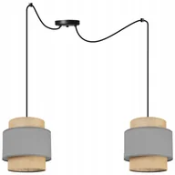 Lampy sufitowe - Lampa sufitowa wisząca Boho Pająk loft 2xE27 abażur juta czarny/szary Light Home LH - miniaturka - grafika 1