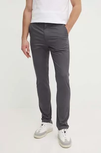 Calvin Klein spodnie męskie kolor szary dopasowane K10K113696 - Spodnie męskie - miniaturka - grafika 1