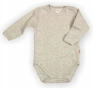 Body dla niemowląt - Body długi rękaw Popiel MELANŻ r 56 KLEKLE - miniaturka - grafika 1