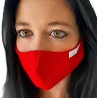 Czapki i chusty sportowe damskie - NANO maska (dwuwarstwowa z kieszenią filtracyjną) .S .czerwony - miniaturka - grafika 1