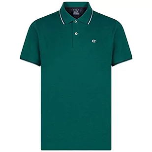 Champion Męska koszulka polo Legacy Light Cotton Pique C-Logo, Butelkowy zielony, M - Koszulki męskie - miniaturka - grafika 1