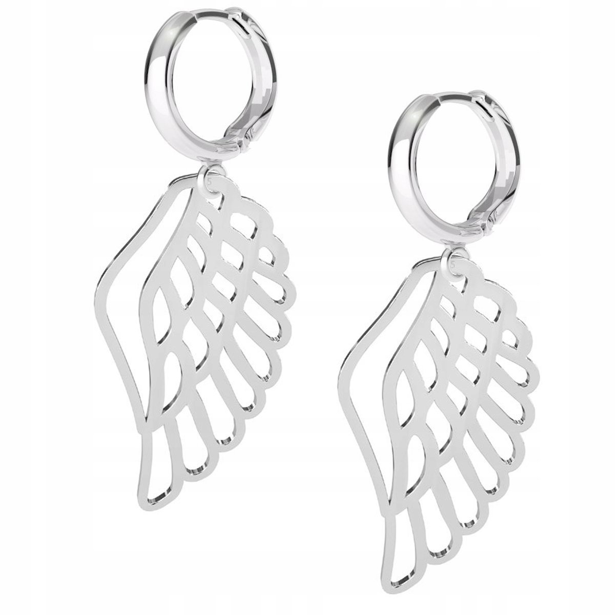 Kolczyki srebrne Skrzydło Anioła 925