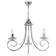 Lampy sufitowe - Inne Żyrandol LAMPA wisząca VEN W-N 1541/3 CR świecznikowa OPRAWA metalowy ZWIS na łańcuchu chrom VEN W-N 1541/3 CR - miniaturka - grafika 1