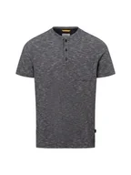 Koszulki męskie - Camel Active Koszulka męska Mężczyźni Bawełna czarny|biały w paski, M - miniaturka - grafika 1