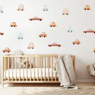 Wyposażenie pokoiku dziecięcego - Naklejka ścienna auta boho II - miniaturka - grafika 1
