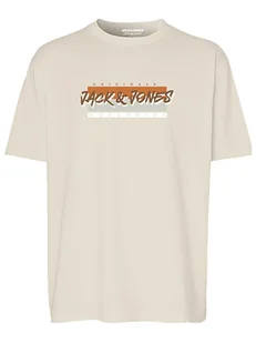 Jack & Jones Koszulka w kolorze beżowym - Koszulki męskie - miniaturka - grafika 1