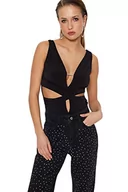 Body - Trendyol Damskie body z dzianiny, Czarny, 64 - miniaturka - grafika 1