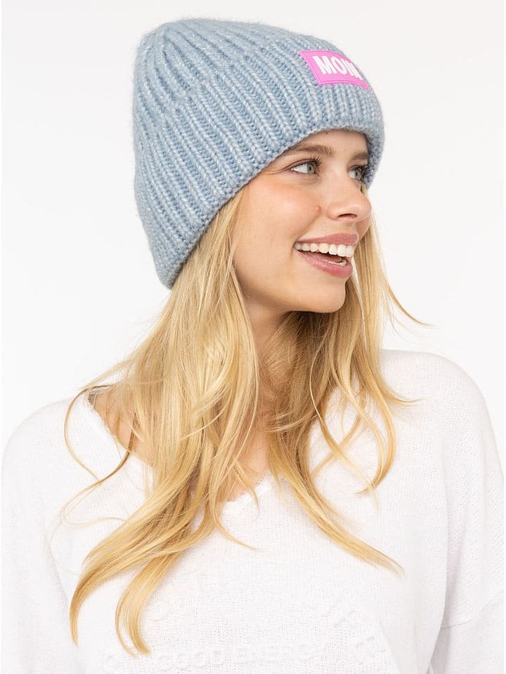 Zwillingsherz Czapka w kolorze niebieskim