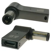 Kable - Przejściówka zasilania adapter wtyk USB-C do 7,4x5,0mm +pin HP Aluminium - miniaturka - grafika 1