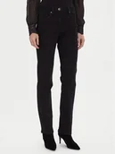 Spodnie damskie - Morgan Spodnie materiałowe 252-PASCAL2 Czarny Regular Fit - miniaturka - grafika 1