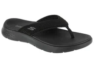 Moda i Uroda OUTLET - Skechers Go Walk Flex Sandal - Holly 141459-BBK, Damskie, japonki, Czarne - miniaturka - grafika 1