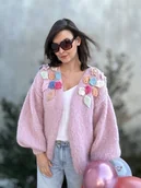 Swetry damskie - Kardigan Spring LOVE - miniaturka - grafika 1