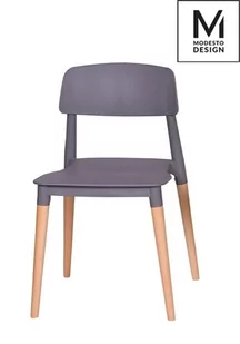 Modesto Design MODESTO krzesło ECCO szare - polipropylen, podstawa bukowa C1015.GREY [8717179] - Krzesła - miniaturka - grafika 1