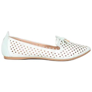 Ażurowe Baleriny W Szpic VINCEZA zielone - Vinceza - Baleriny - miniaturka - grafika 1