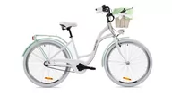 Rowery - Rower miejski damski z przerzutkami Goetze 26 cali biały - miniaturka - grafika 1