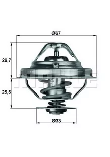 Termostat, płyn chłodzący Mahle TX 38 88D - Termostaty - miniaturka - grafika 1