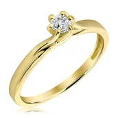 Pierścionki - Pierścionek zaręczynowy złoty z brylantem 0.17 ct - WB-15-35 - miniaturka - grafika 1