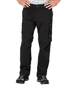 Jack Wolfskin Activate Light Zip Off Spodnie Męskie Czarny Czarny 56 - Spodnie męskie - miniaturka - grafika 1