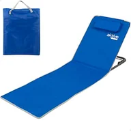 Leżaki ogrodowe - Aktive 62639 Mata plażowa z oparciem, wymiary 48 x 130 x 43,5 cm, składane oparcie plażowe z torbą i wbudowanym uchwytem, wyściełana poduszka plażowa 2 pozycje - miniaturka - grafika 1