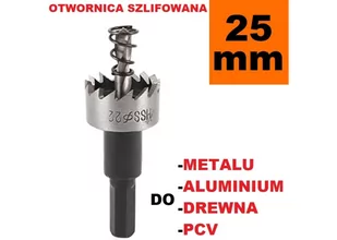Otwornica szlifowana HSS 25 mm, wiertło do metalu, aluminium, drewna - Otwornice - miniaturka - grafika 1