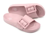 Klapki i japonki damskie - Gumowe klapki damskie z klamrą - Big Star FF274A387, jasnoróżowe - miniaturka - grafika 1