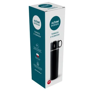 Lumarko Termos Z Zakrętką W Kształcie Filiżanki 580 ML Czarny - Termosy - miniaturka - grafika 6