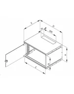 Szafy rack - Triton SZAFA 19 DELTA/X 6U/400 RXA-06-AS4-BAX-A1 - miniaturka - grafika 1