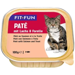 FIT+FUN Adult Paté Łosoś i pstrąg 16x100 g - Mokra karma dla kotów - miniaturka - grafika 1