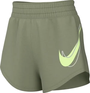 Nike One Swoosh szorty do biegania z technologią Dri-Fit, zintegrowane slipy i średni ściągacz dla kobiet, zielony (Oil Green) HJ2195-386, M - Spodenki damskie - miniaturka - grafika 1
