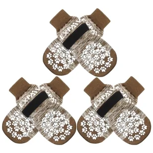 EXPAWLORER Dwustronne antypoślizgowe skarpetki dla psów łapy zatrzymują lizanie – ochraniacze łapy psa, świetna kontrola trakcji, do podłóg z twardego drewna w pomieszczeniach, skarpetki dla psów z - Skarpetki dla dzieci - miniaturka - grafika 1