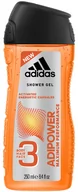 Żele pod prysznic dla mężczyzn - Adidas 3in1 AdiPower Maximum Performance M) sg 250ml - miniaturka - grafika 1