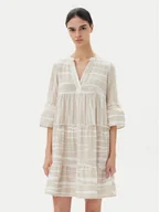 Sukienki - Vero Moda Sukienka letnia Dicthe 10225127 Beżowy Loose Fit - miniaturka - grafika 1